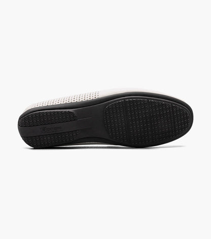 Stacy Adams Corby Moc Toe Saddle Slip On Men’s Casual Shoes - White