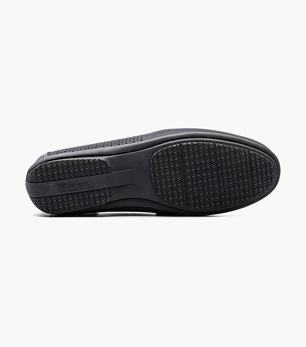 Stacy Adams Corby Moc Toe Saddle Slip On Men’s Casual Shoes - Navy