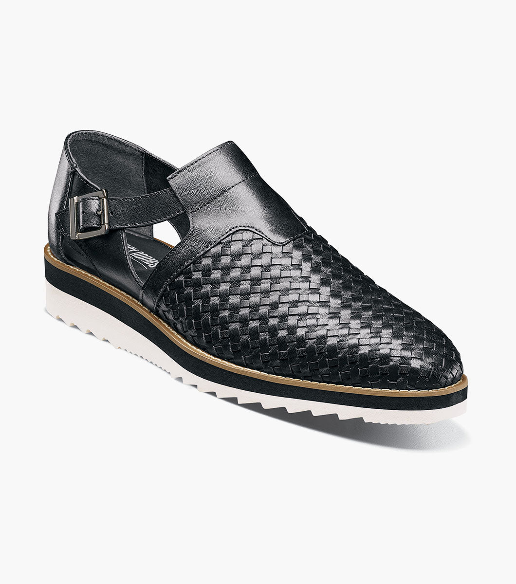 Stacy Adams Alvarado Woven City Sandal Clearance Men’s Shoes - Black