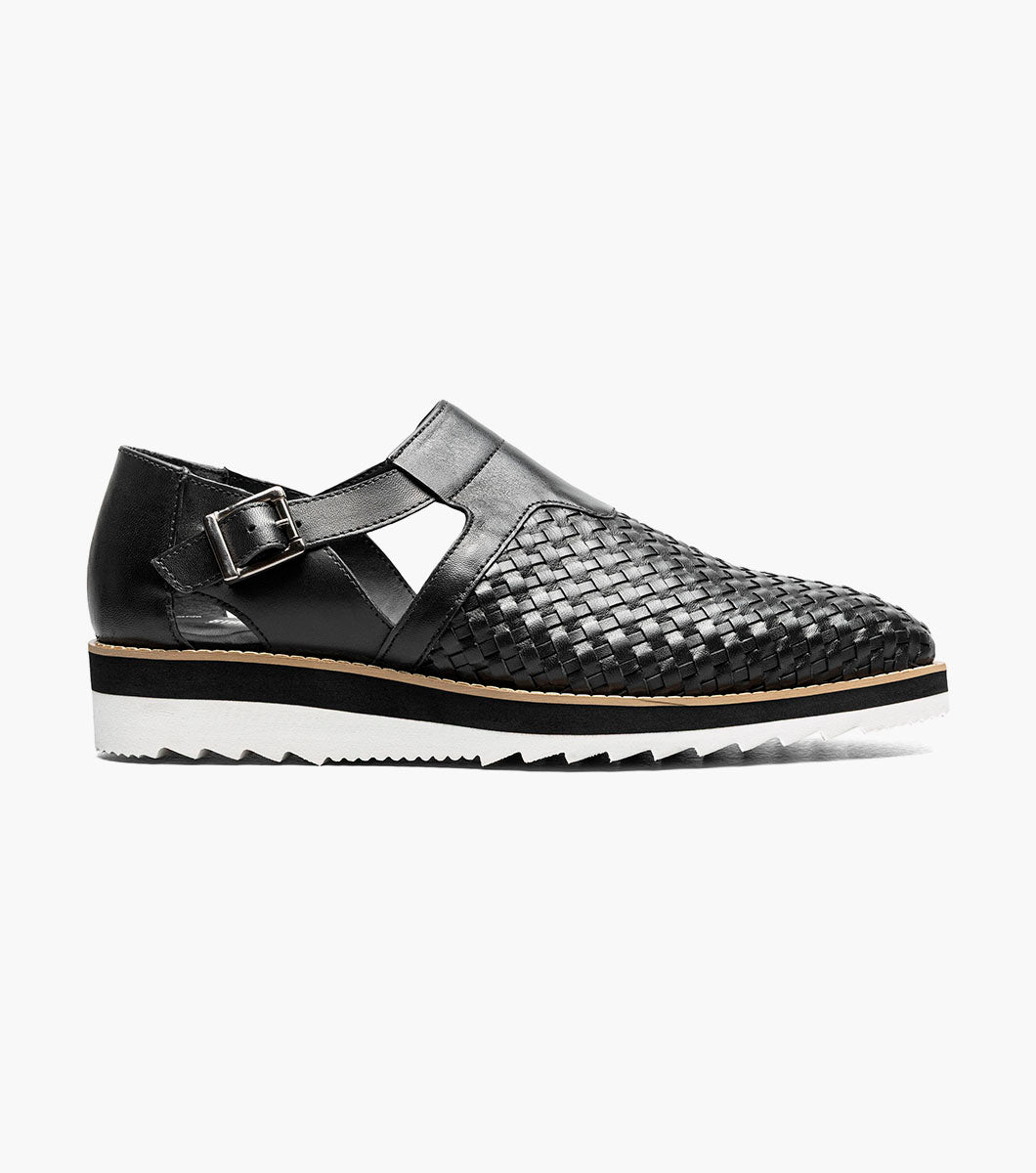 Stacy Adams Alvarado Woven City Sandal Clearance Men’s Shoes - Black