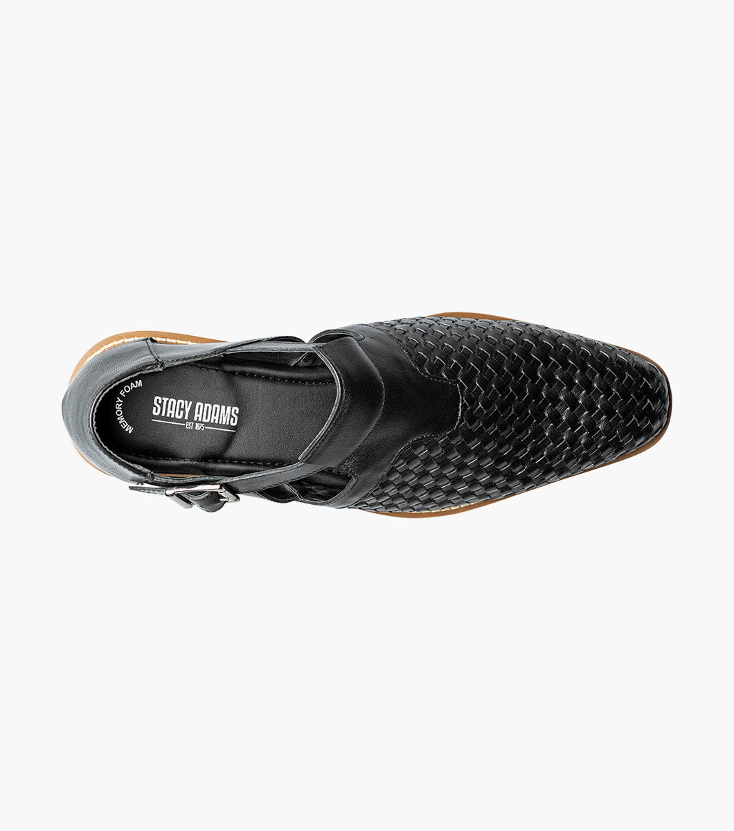 Stacy Adams Alvarado Woven City Sandal Clearance Men’s Shoes - Black