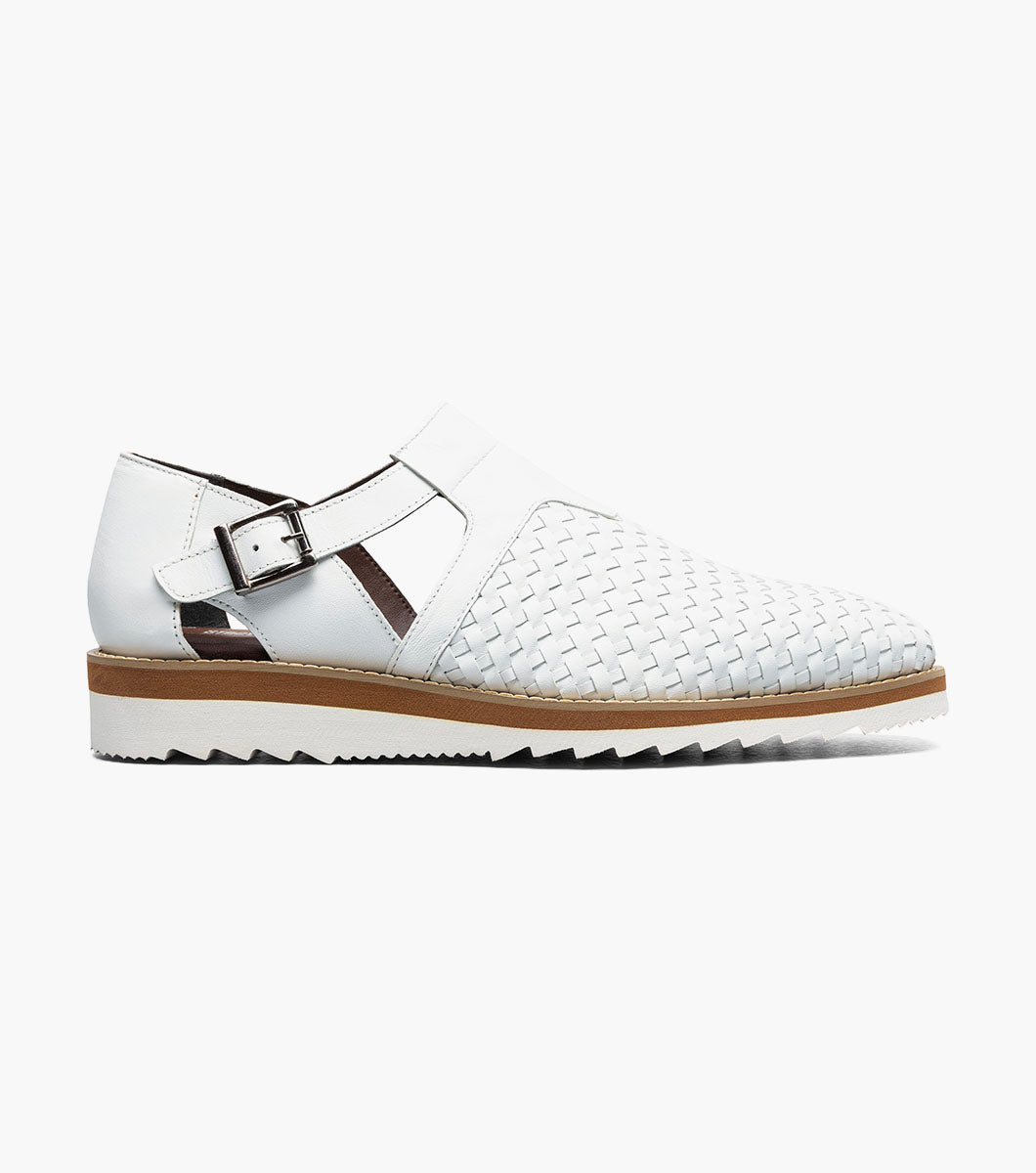 Stacy Adams Alvarado Woven City Sandal Clearance Men’s Shoes - White