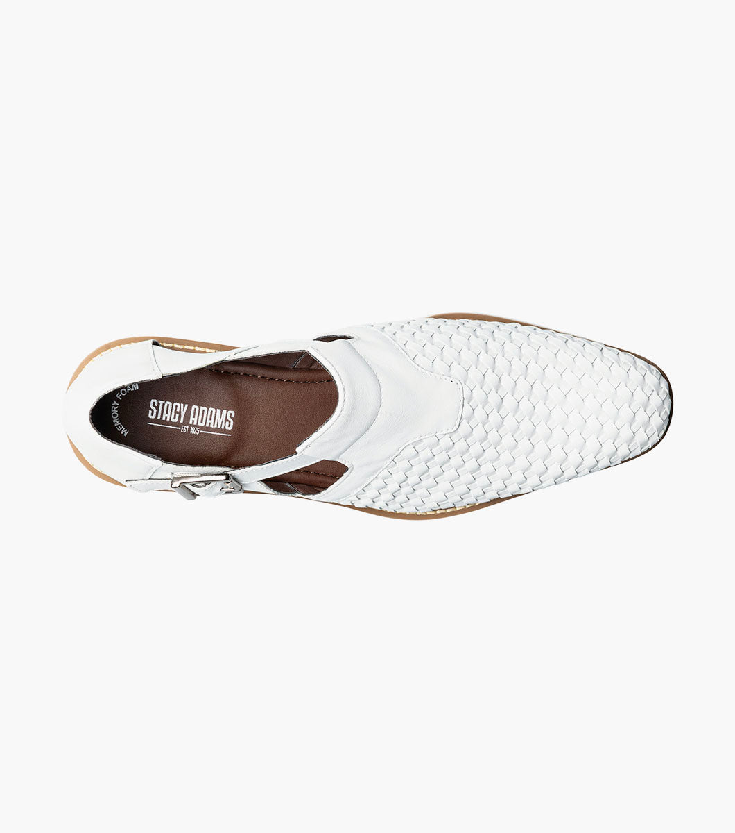 Stacy Adams Alvarado Woven City Sandal Clearance Men’s Shoes - White