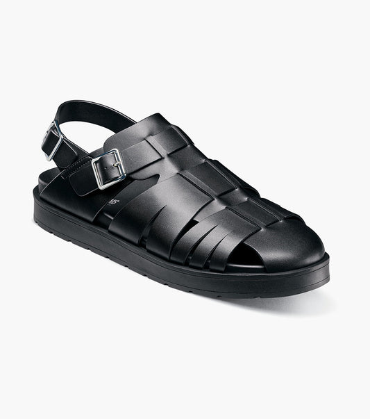 Stacy Adams Largo Slingback Buckle Sandal Men’s Casual Shoes - Black