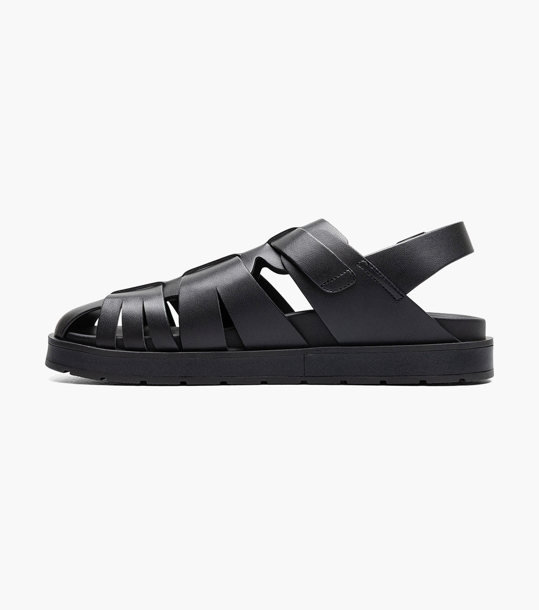Stacy Adams Largo Slingback Buckle Sandal Men’s Casual Shoes - Black