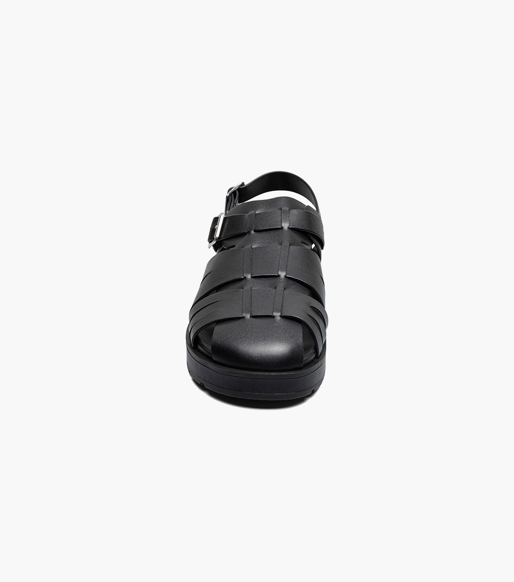 Stacy Adams Largo Slingback Buckle Sandal Men’s Casual Shoes - Black