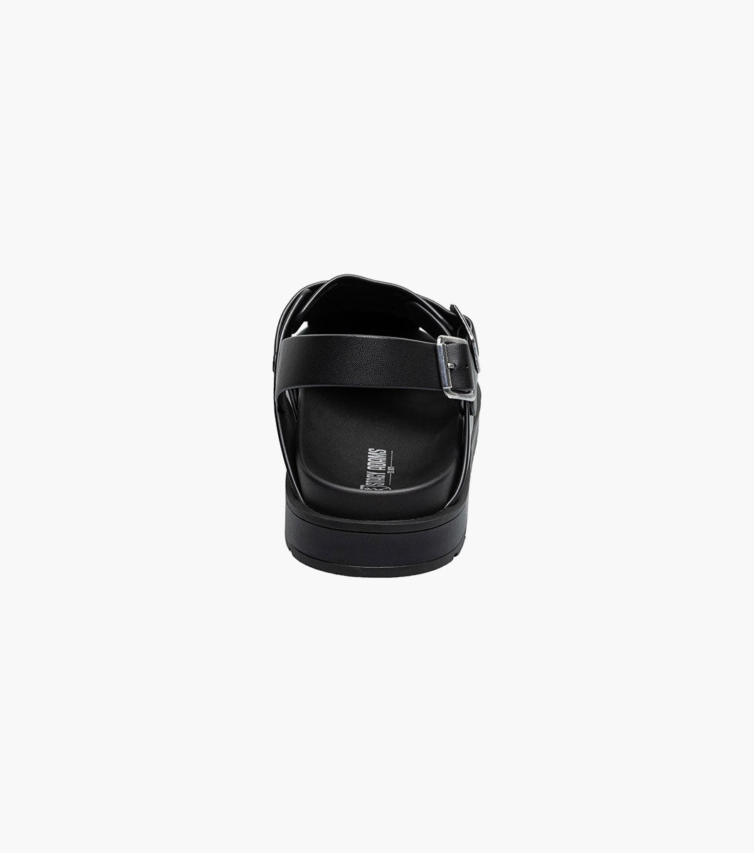 Stacy Adams Largo Slingback Buckle Sandal Men’s Casual Shoes - Black