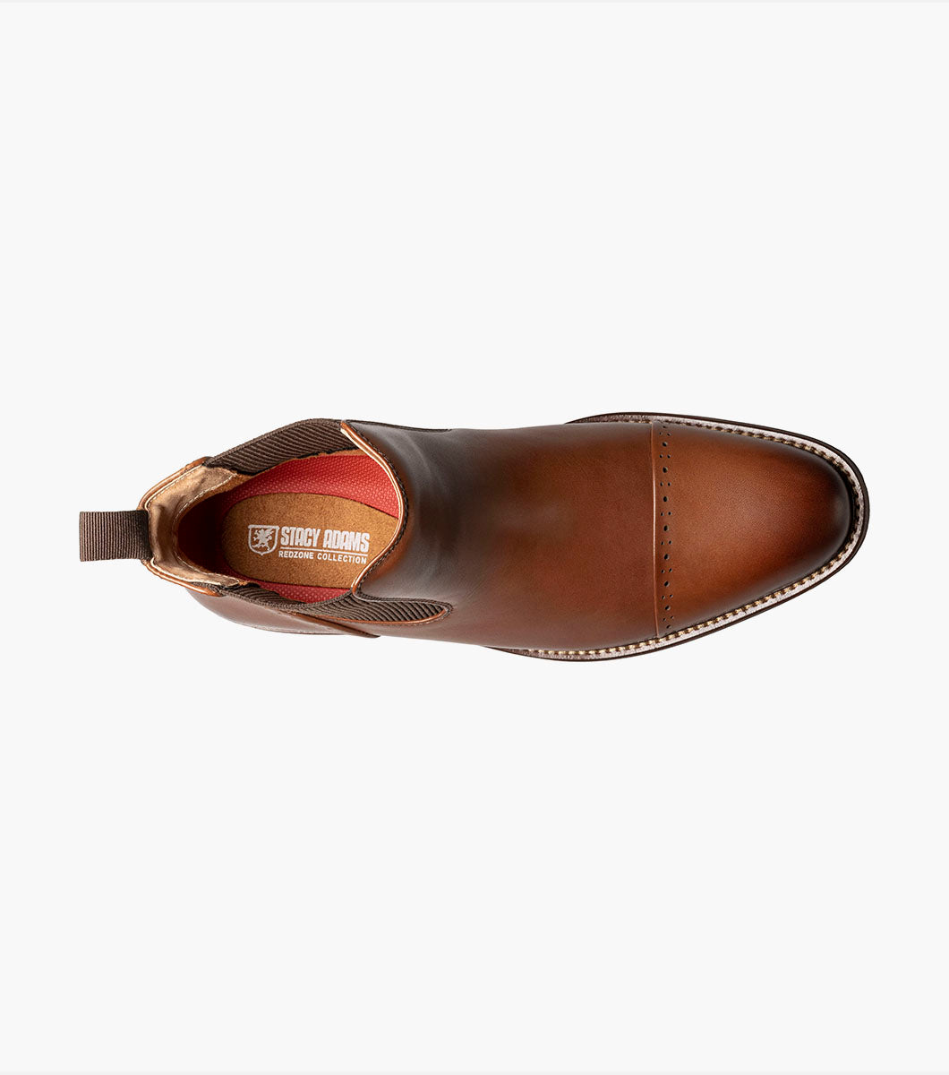 Stacy Adams Maury Cap Toe Chelsea Boot Men’s Dress Shoes - Chocolate