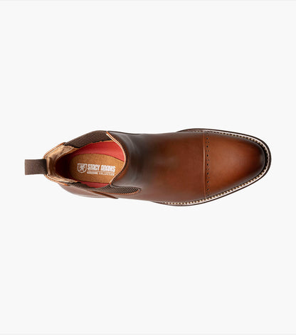Stacy Adams Maury Cap Toe Chelsea Boot Men’s Dress Shoes - Chocolate