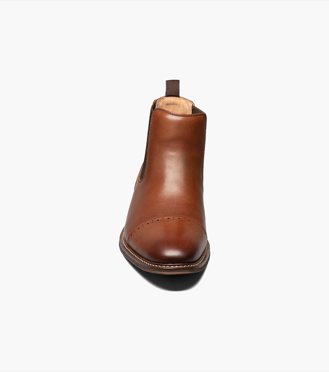 Stacy Adams Maury Cap Toe Chelsea Boot Men’s Dress Shoes - Chocolate