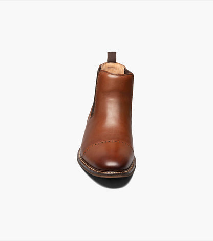 Stacy Adams Maury Cap Toe Chelsea Boot Men’s Dress Shoes - Chocolate