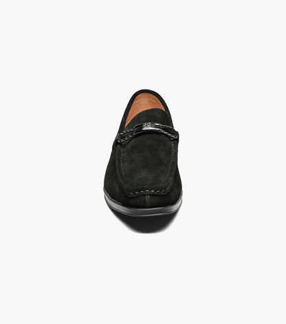 Stacy Adams Neville Moc Toe Bit Slip On Men’s Casual Shoes - Black Suede