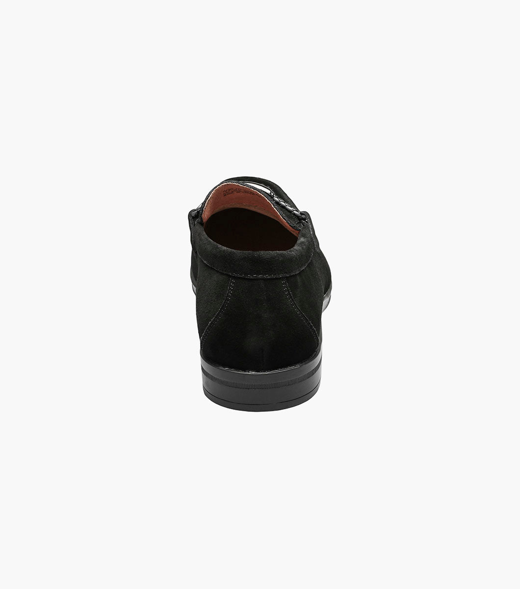 Stacy Adams Neville Moc Toe Bit Slip On Men’s Casual Shoes - Black Suede
