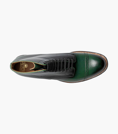 Stacy Adams Madison Cap Toe Lace Up Boot Men’s Dress Shoes - Green