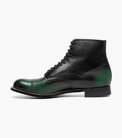 Stacy Adams Madison Cap Toe Lace Up Boot Men’s Dress Shoes - Green