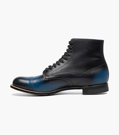 Stacy Adams Madison Cap Toe Lace Up Boot Men’s Dress Shoes - Blue
