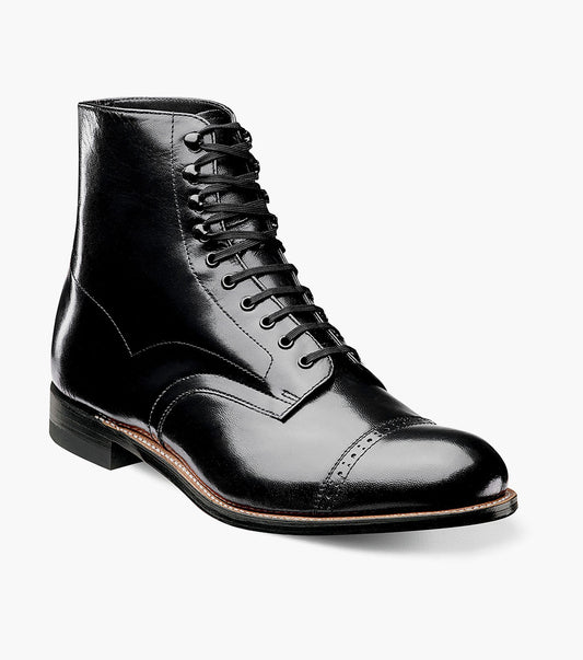 Stacy Adams Madison Cap Toe Boot Men’s Dress Shoes - Black
