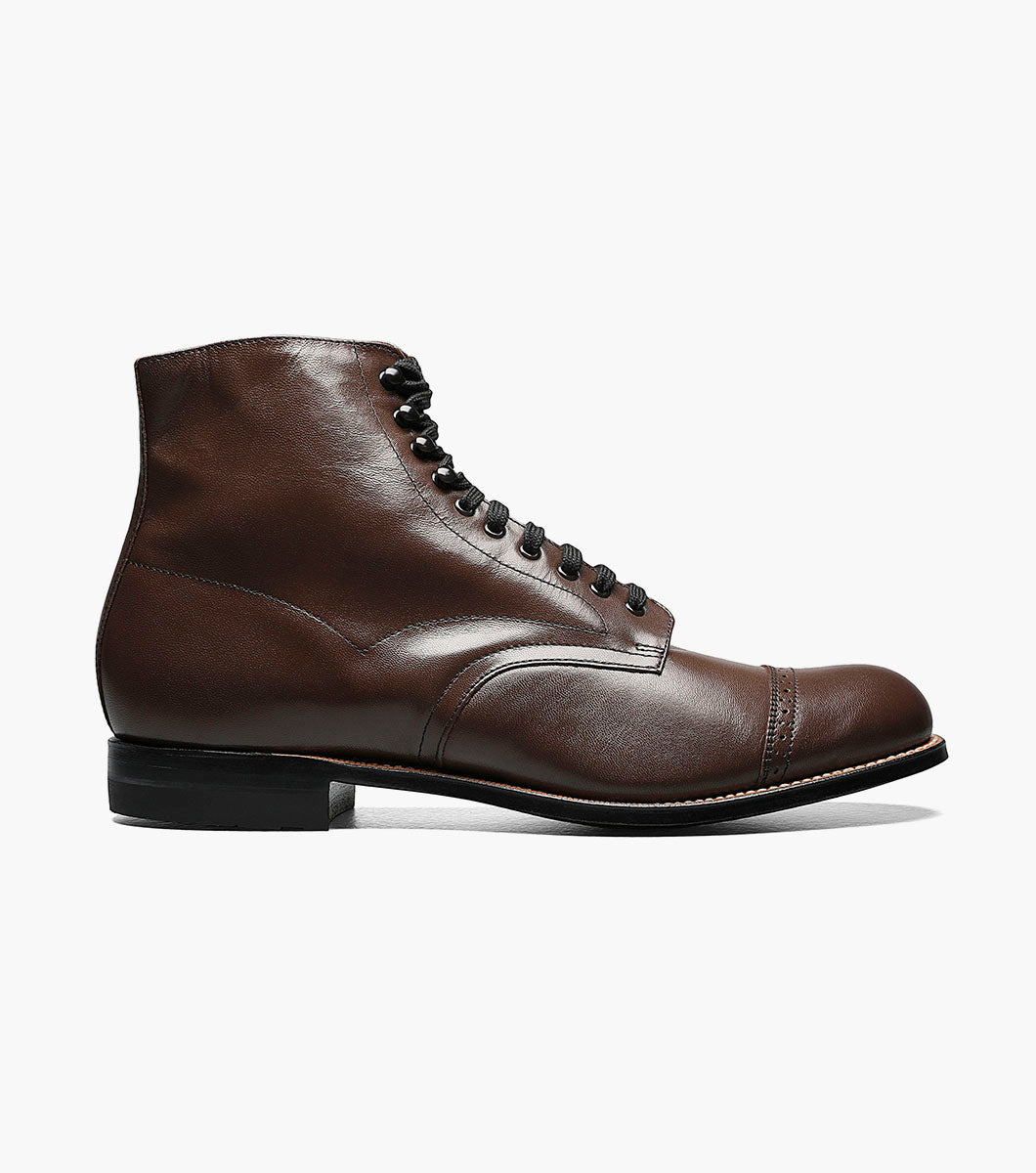 Stacy Adams Madison Cap Toe Boot Men’s Dress Shoes - Brown