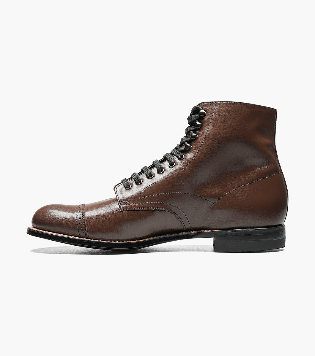 Stacy Adams Madison Cap Toe Boot Men’s Dress Shoes - Brown