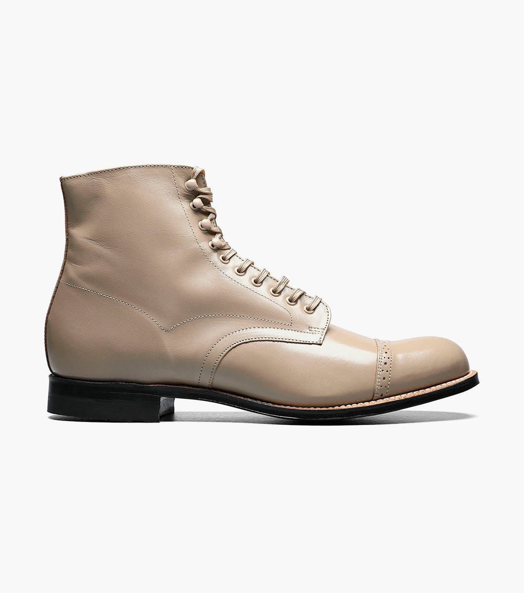 Stacy Adams Madison Cap Toe Boot Men’s Dress Shoes - Taupe