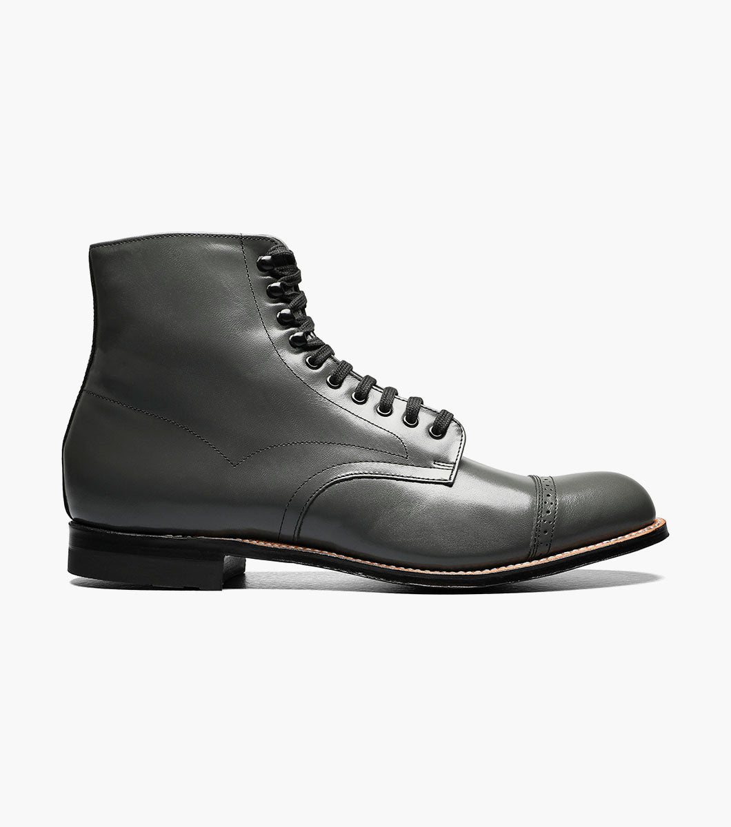 Stacy Adams Madison Cap Toe Boot Men’s Dress Shoes - Steel Gray