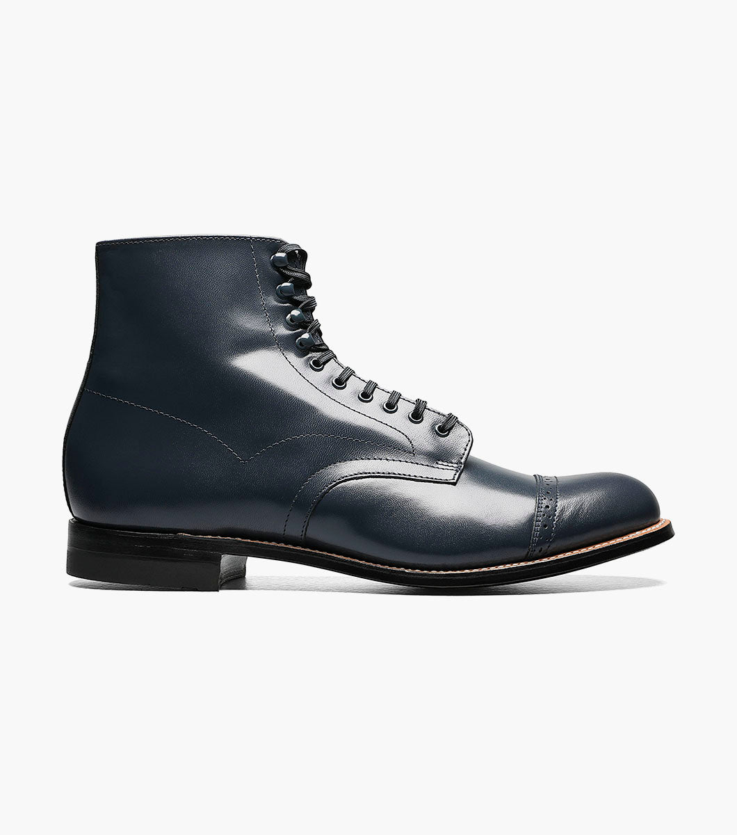 Stacy Adams Madison Cap Toe Boot Men’s Dress Shoes - Navy