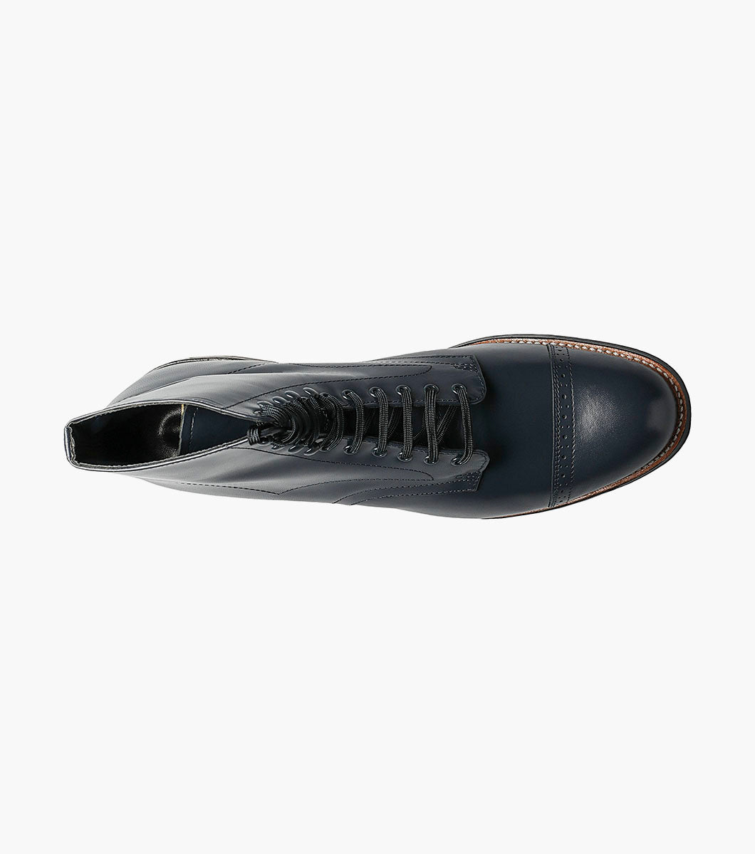 Stacy Adams Madison Cap Toe Boot Men’s Dress Shoes - Navy