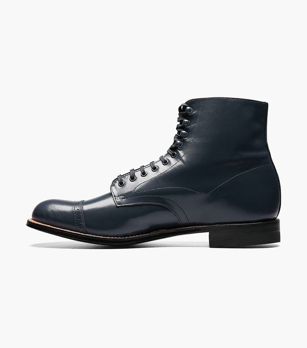 Stacy Adams Madison Cap Toe Boot Men’s Dress Shoes - Navy