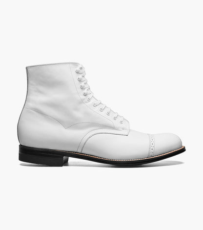 Stacy Adams Madison Cap Toe Boot Men’s Dress Shoes - White