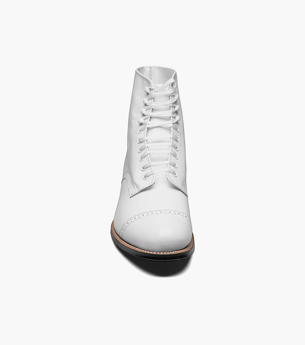 Stacy Adams Madison Cap Toe Boot Men’s Dress Shoes - White