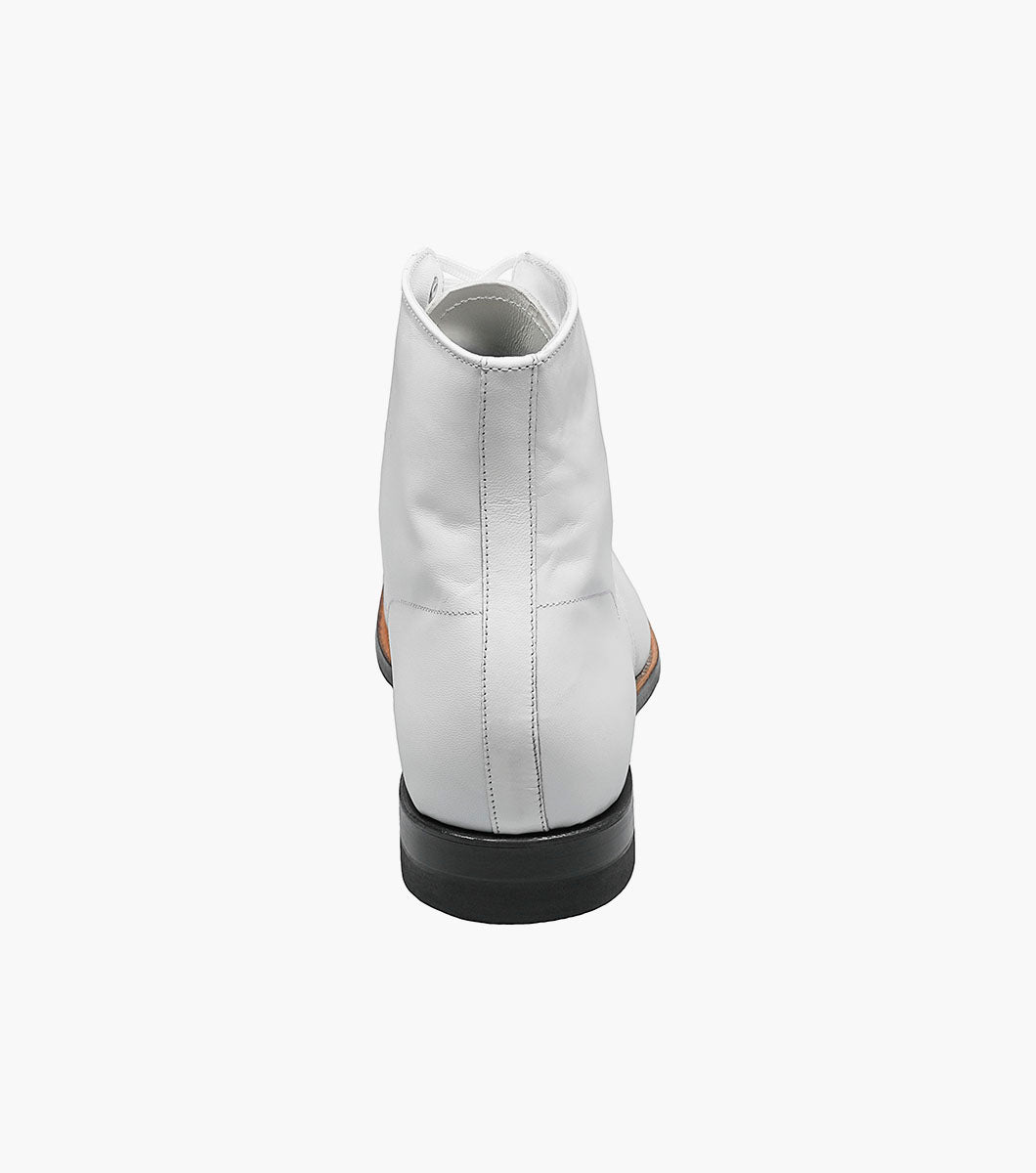 Stacy Adams Madison Cap Toe Boot Men’s Dress Shoes - White