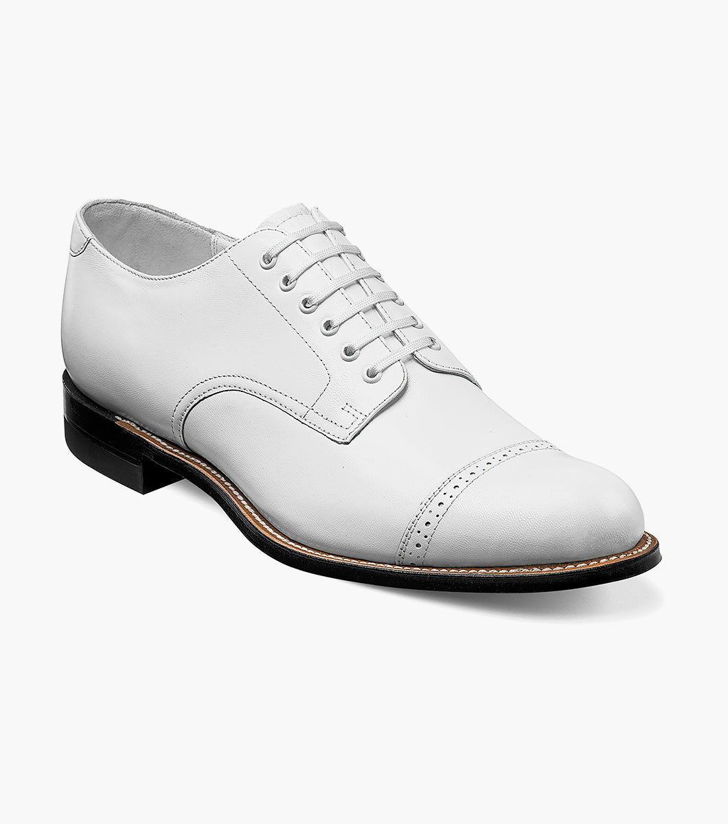 Stacy Adams Madison Cap Toe Oxford Men’s Dress Shoes - White