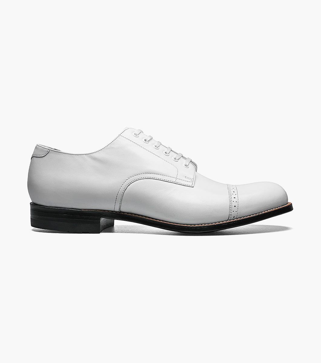 Stacy Adams Madison Cap Toe Oxford Men’s Dress Shoes - White