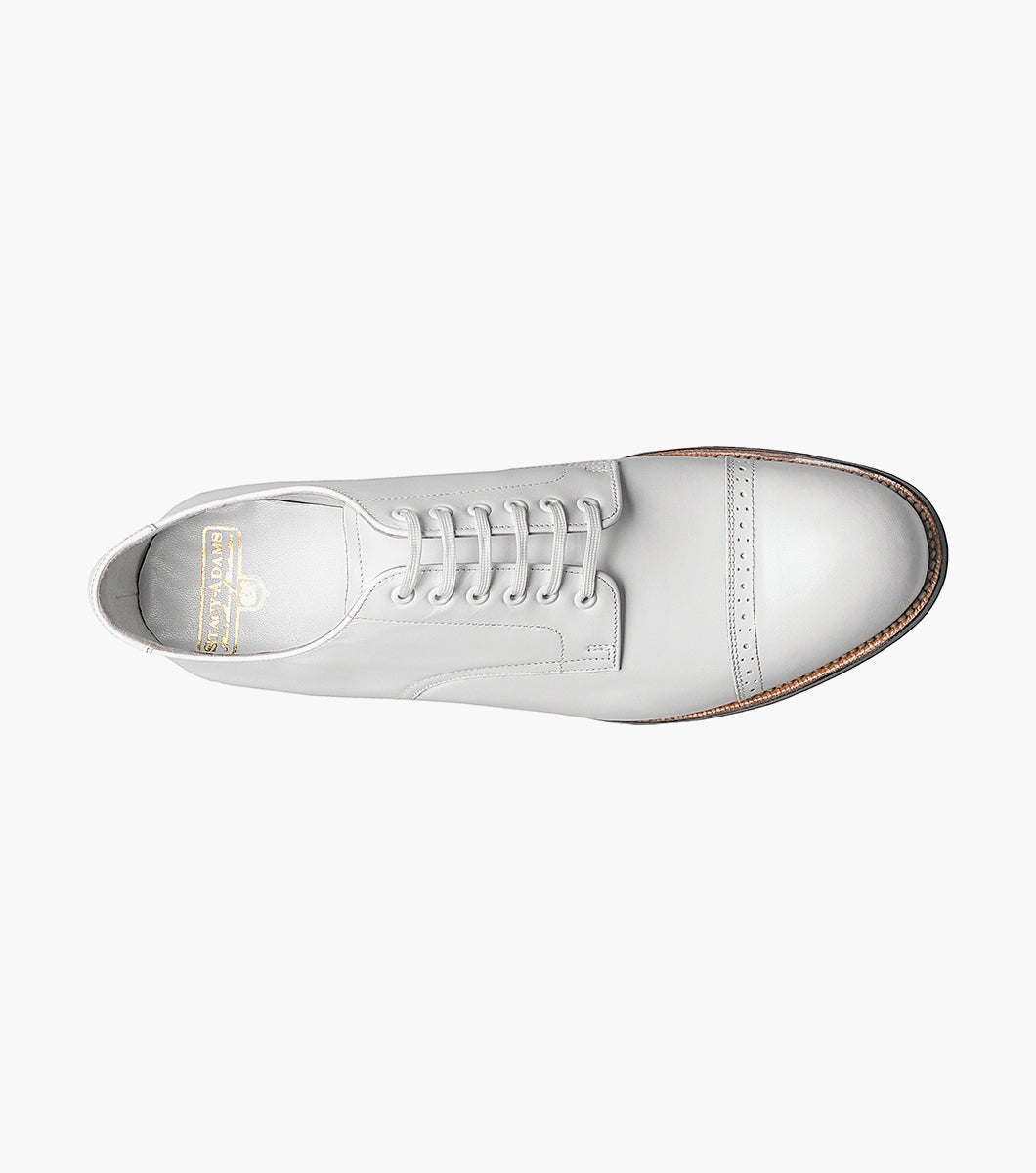 Stacy Adams Madison Cap Toe Oxford Men’s Dress Shoes - White