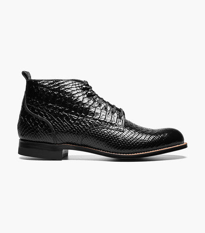 Stacy Adams Madison Anaconda Plain Toe Boot Men’s Dress Shoes - Black