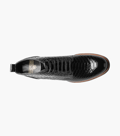 Stacy Adams Madison Anaconda Plain Toe Boot Men’s Dress Shoes - Black