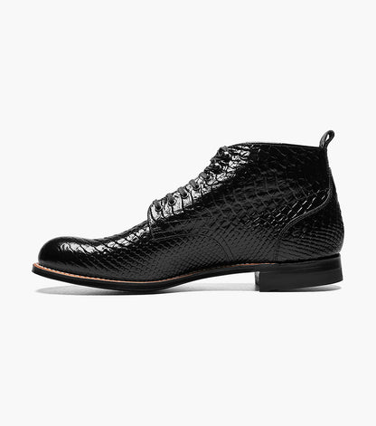 Stacy Adams Madison Anaconda Plain Toe Boot Men’s Dress Shoes - Black
