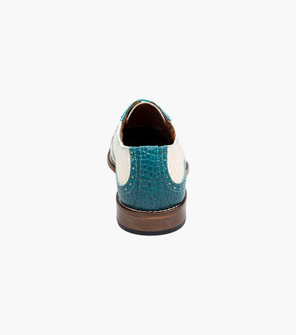 Stacy Adams Tarango Modified Cap Toe Oxford Men’s Dress Shoes - Teal Multi