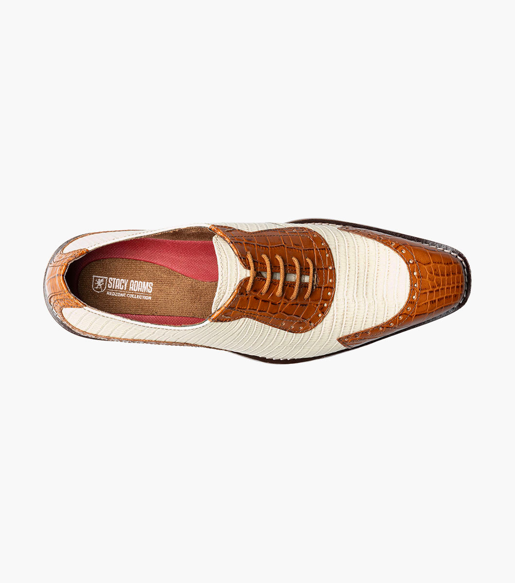 Stacy Adams Tarango Modified Cap Toe Oxford Men’s Dress Shoes - Tan Multi