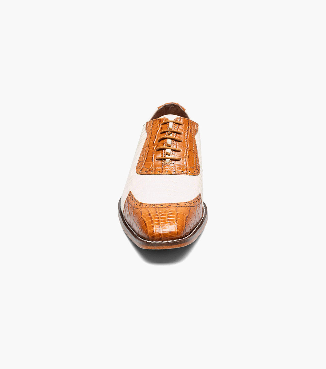 Stacy Adams Tarango Modified Cap Toe Oxford Men’s Dress Shoes - Tan Multi