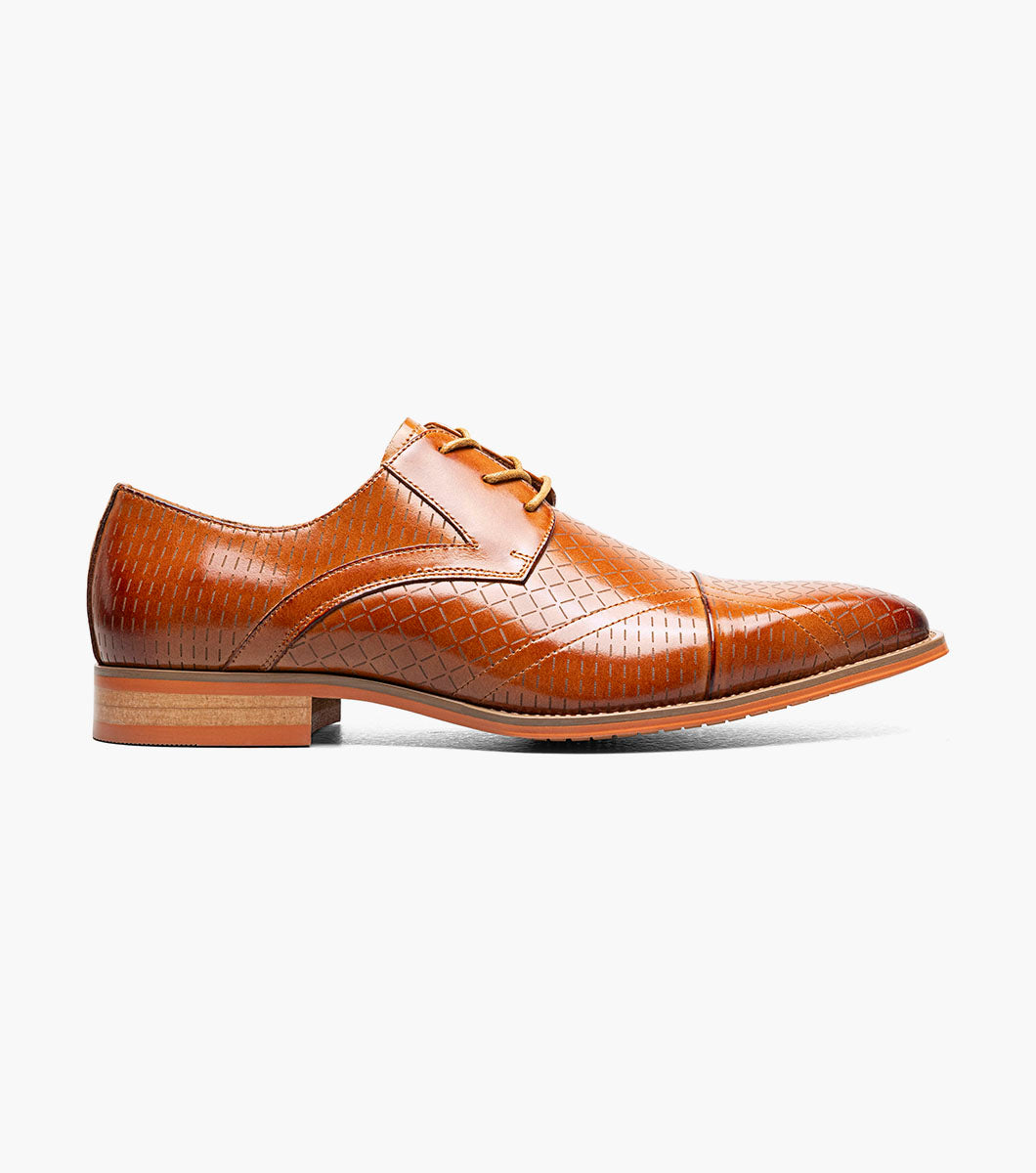 Stacy Adams Hobson Cap Toe Oxford Stacy Adams Last Pairs - Tan