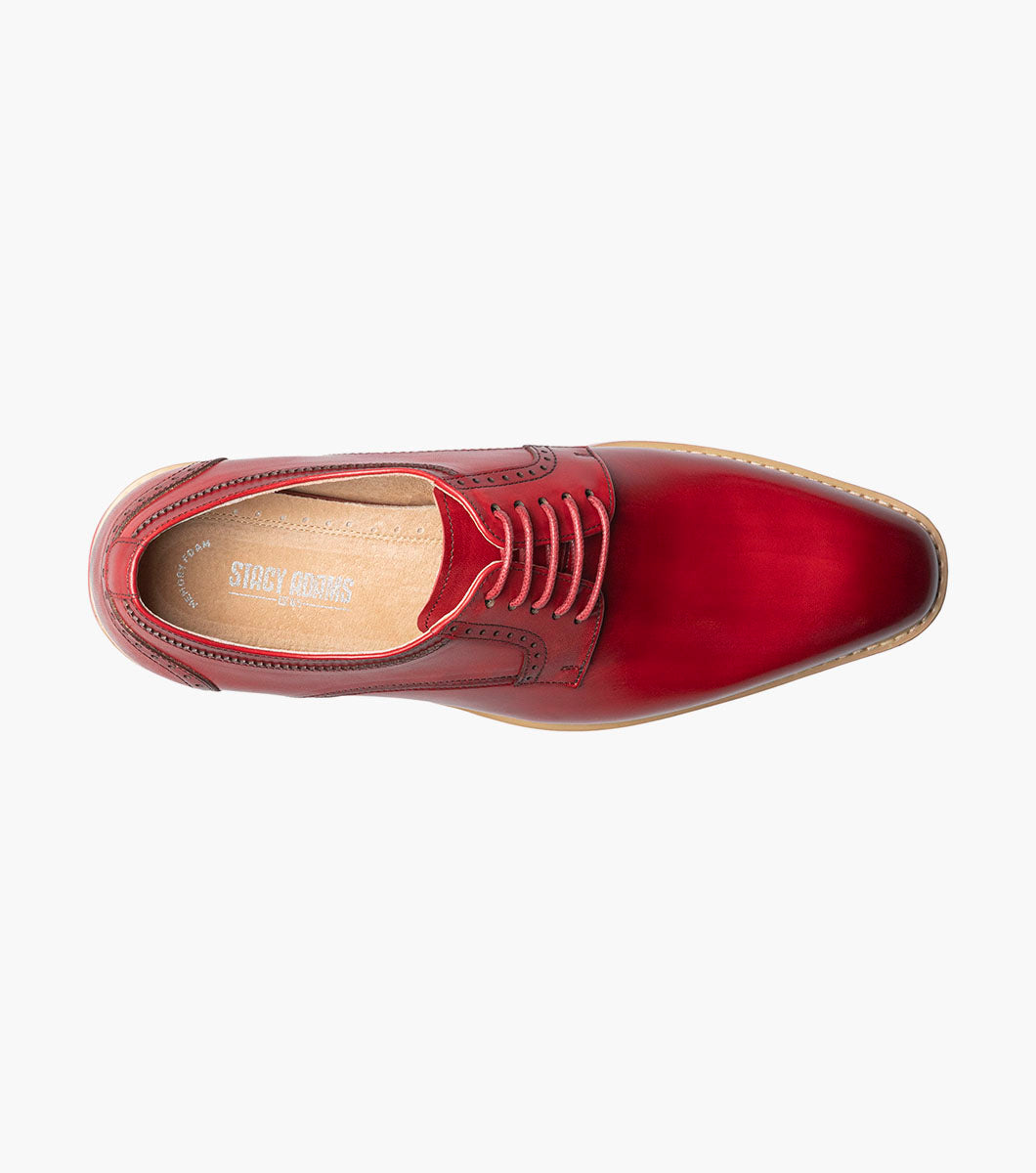 Stacy Adams Barringer Plain Toe Oxford Clearance Men’s Shoes - Red