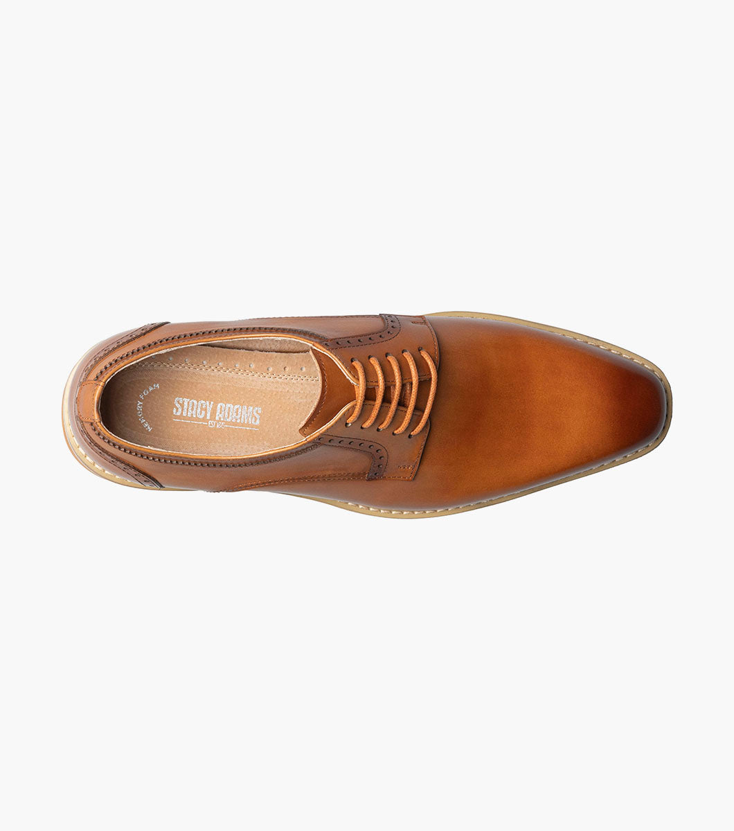 Stacy Adams Barringer Plain Toe Oxford Clearance Men’s Shoes - Tan