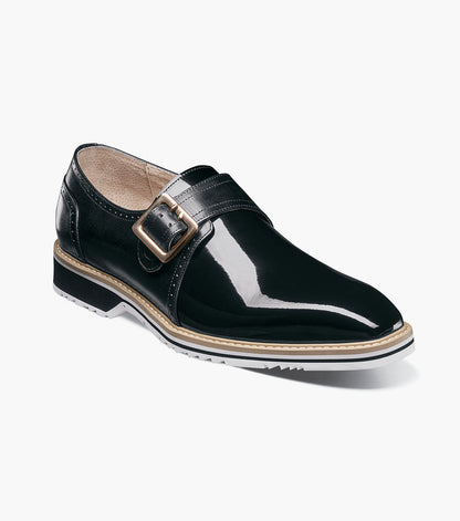 Stacy Adams Bartram Plain Toe Monk Strap Clearance Men’s Shoes - Black