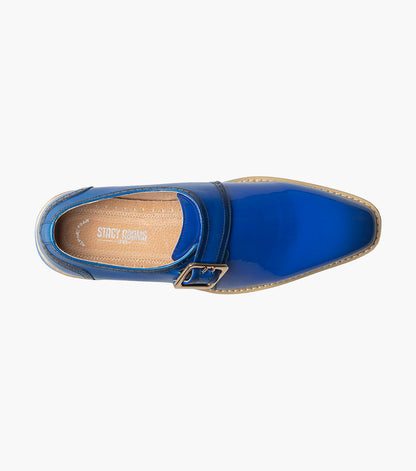 Stacy Adams Bartram Plain Toe Monk Strap Clearance Men’s Shoes - Blue
