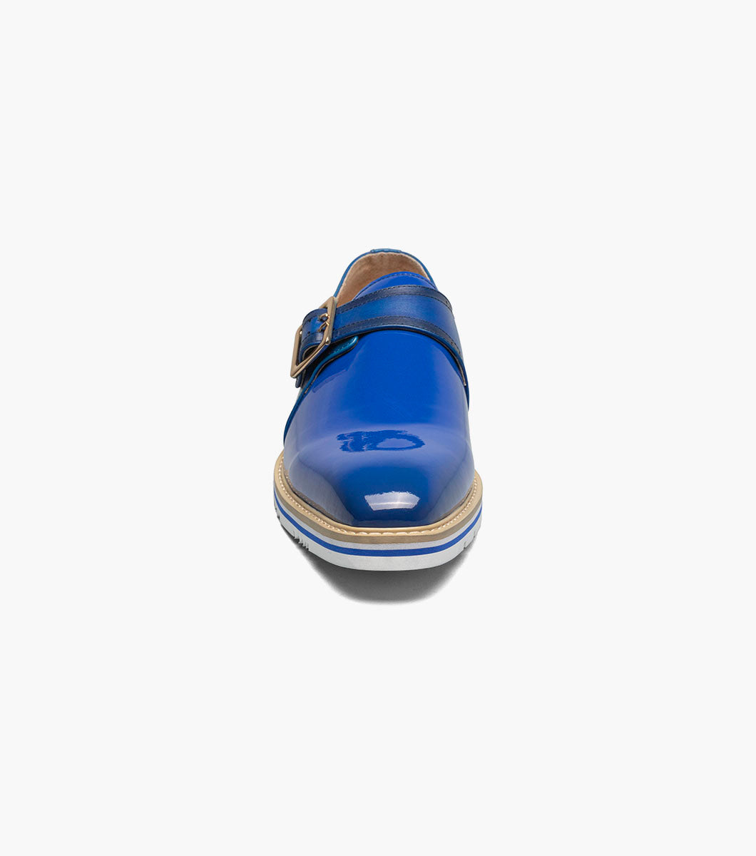 Stacy Adams Bartram Plain Toe Monk Strap Clearance Men’s Shoes - Blue