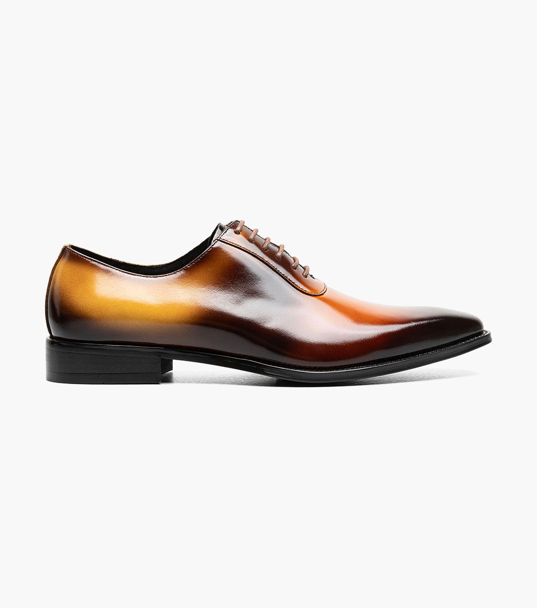 Stacy Adams Shaffer Plain Toe Oxford Men’s Dress Shoes - Cognac Multi
