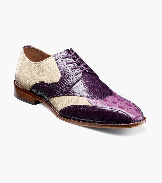 Stacy Adams Tristano Modified Bike Toe Oxford Clearance Men’s Shoes - Purple Multi