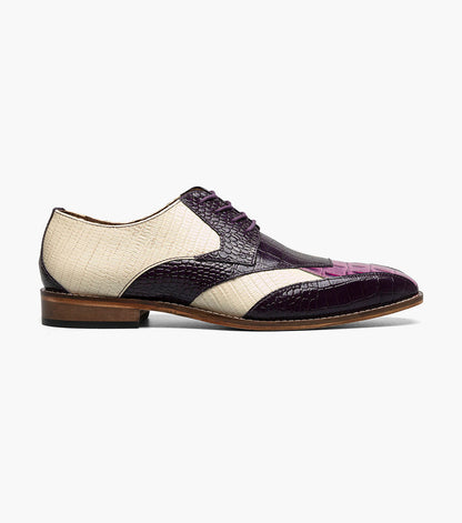 Stacy Adams Tristano Modified Bike Toe Oxford Clearance Men’s Shoes - Purple Multi