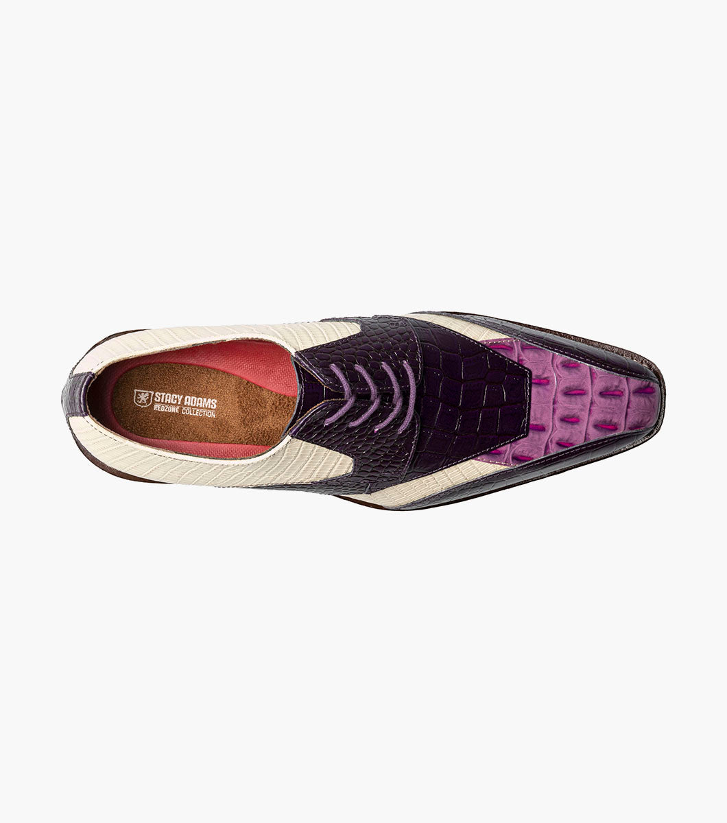 Stacy Adams Tristano Modified Bike Toe Oxford Clearance Men’s Shoes - Purple Multi
